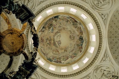View of the interior of the dome, 1663-65 by Pierre Mignard
